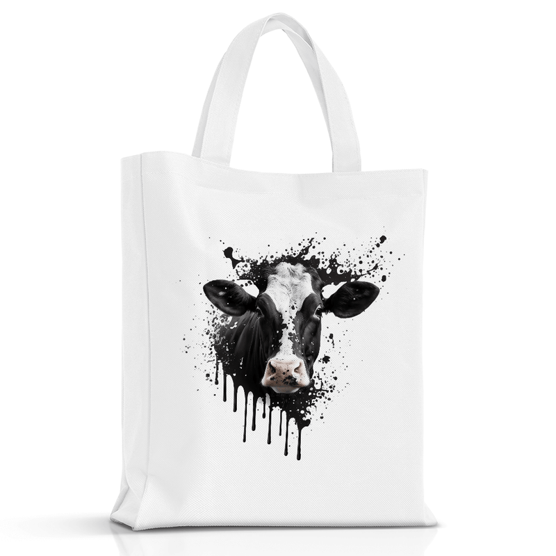 Splatter Monochrome Cow Design