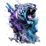 Colorful Roaring Tiger Design - HeatPressNation