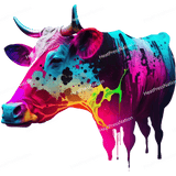 Spaltter Colorful Cow Design - HeatPressNation