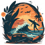 Surf Beach Design - HeatPressNation