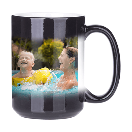 HPN SubliCraft 15 oz. Glossy Color Changing Ceramic Sublimation Mug - 36 per Case - HeatPressNation