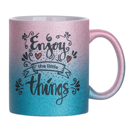 HPN SubliCraft 11 oz. Glitter Gradient Sublimation Ceramic Mug - 36 per case - HeatPressNation