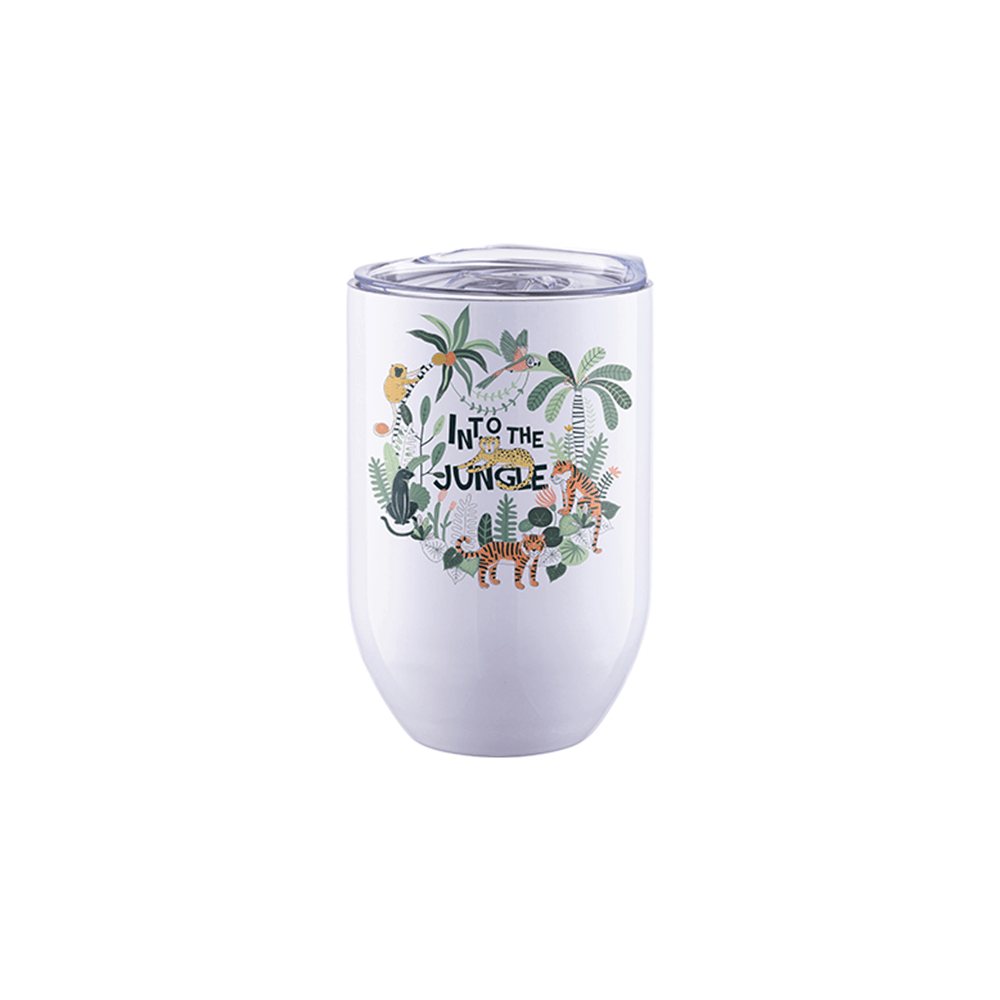 HPN SubliCraft 12 oz. Sublimation Stainless Steel Stemless Wine Tumbler Cup - HeatPressNation