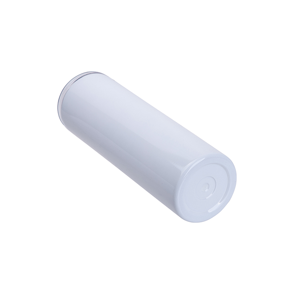HPN SubliCraft 30 oz. Sublimation Stainless Steel Skinny Tumbler with Straw - White - HeatPressNation