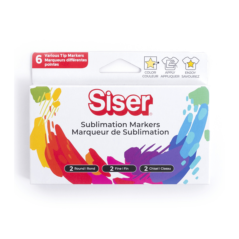 Siser Sublimation Markers Black Pack (6ct) - HeatPressNation