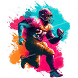 Splatter Football Player Design - HeatPressNation