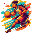 Splatter Basketball Dribble Design - HeatPressNation