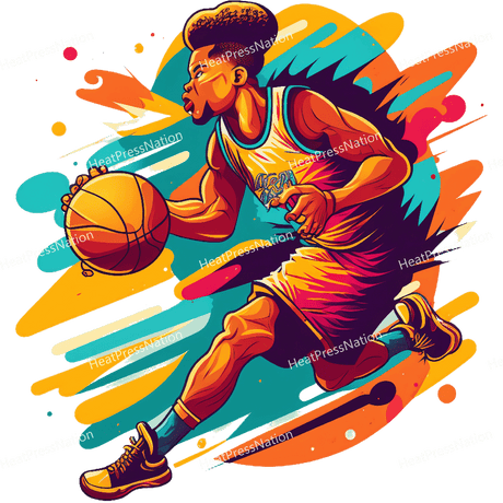 Splatter Basketball Dribble Design - HeatPressNation