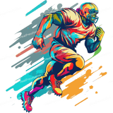 Splatter Football Running Design - HeatPressNation