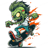 Skating Zombie Design - HeatPressNation