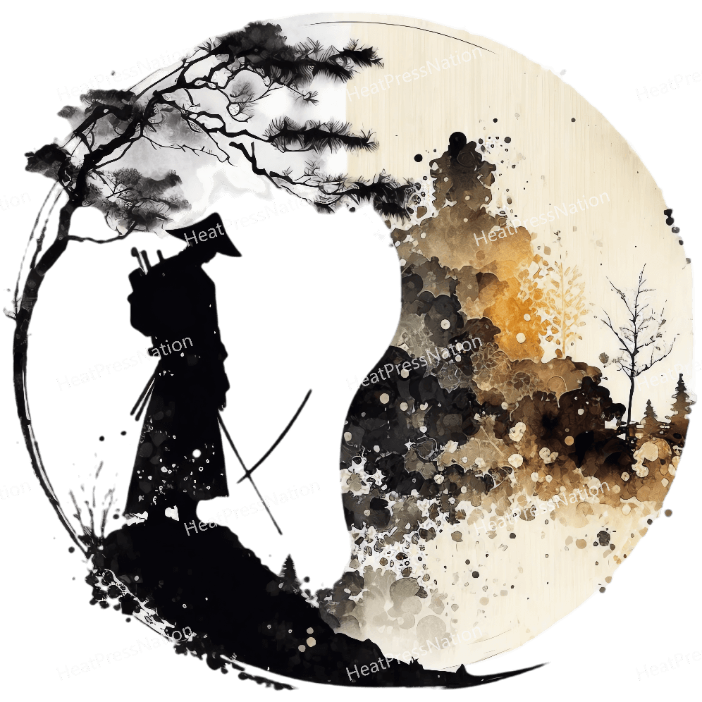 Samurai Forest Badge Design