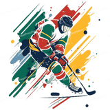 Splatter Hockey Player Design - HeatPressNation