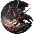 Dragon Fighting Design - HeatPressNation