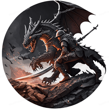 Dragon Fighting Design - HeatPressNation