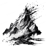 Monochrome Mountain Design - HeatPressNation
