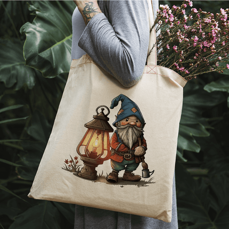 Gnome near Lamp Design - HeatPressNation