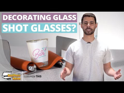 HPN SubliCraft 2 oz. Sublimation Glass Shooter with White Patch and Gold Rim - 144 per Case