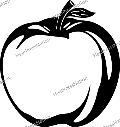 Apple Outline Vector Design - HeatPressNation