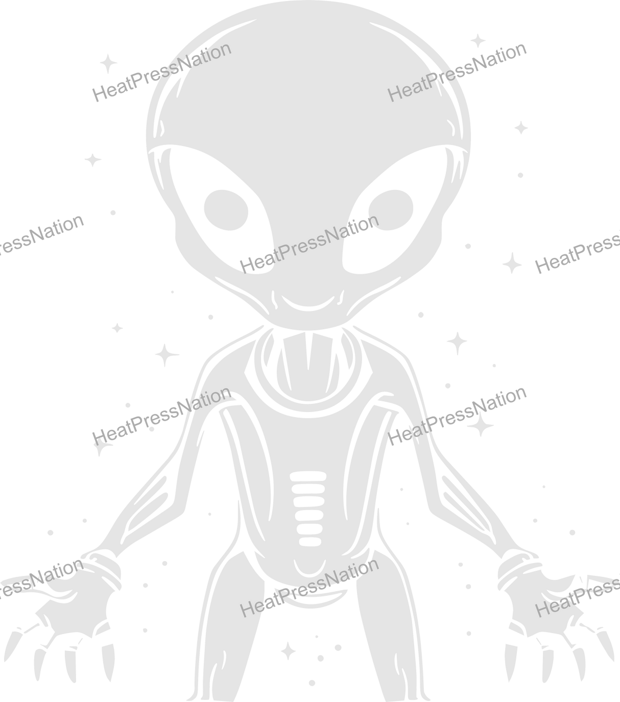 Standing Alien Vector Design - HeatPressNation