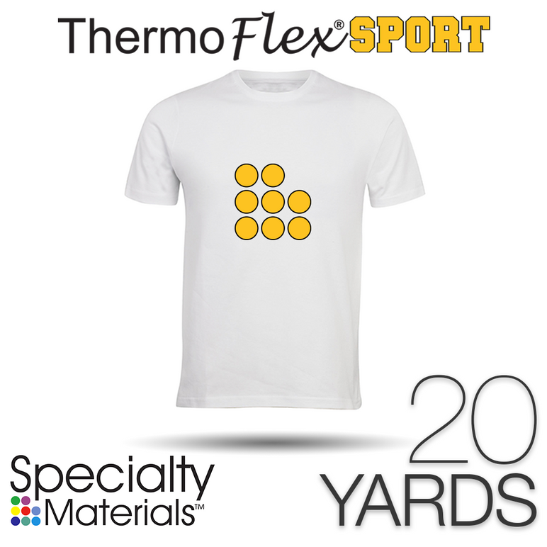 Athletic Yellow ThermoFlex Sport HTV Heat Transfer Vinyl Open-Mesh