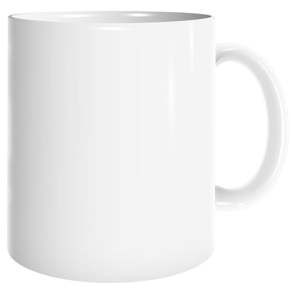 Sublimatable White Ceramic Coffee Mug in the 11 ounce size.