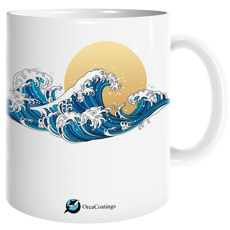 11 oz. White Ceramic Coffee Mug – Made in the USA | Coastal Business