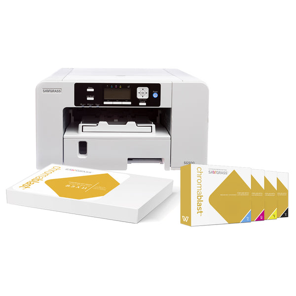 Sawgrass Impresora SG500, impresora de sublimación para camisetas, tazas,  vasos, impresora para transferencia de calor, kit de inicio de paquete  SG500